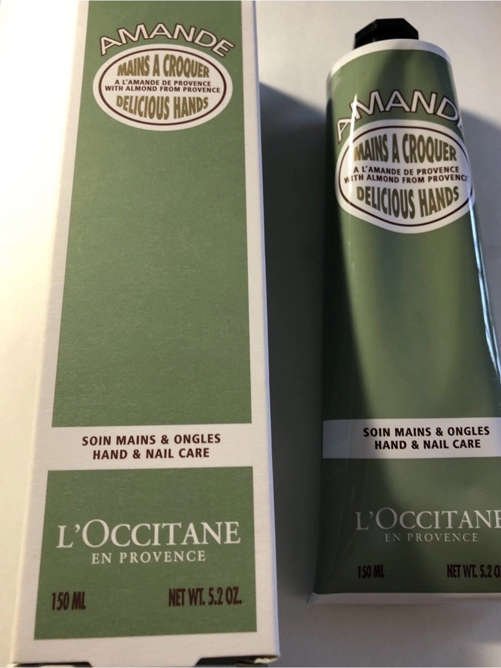 L'Occitane En Provence AMANDE Hand Nail Care Cream JUMBO sized 5.2 oz Mani pedi
